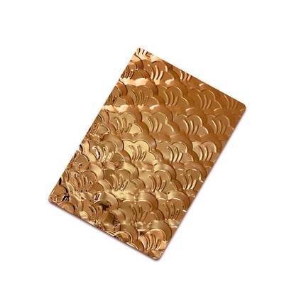 China Factory Patterned Embossed Foshan Rose Gold Stainless Steel Sheet Construction for sale