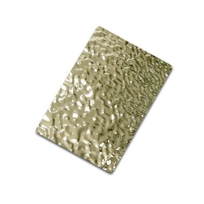 China Building Foshan factory 201 304 316 stainless steel shade brass water ripple sheet for ceiling decoration for sale