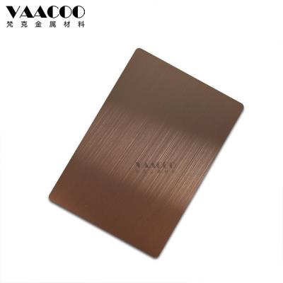 China Construction Foshan Factory 201 Stainless Steel 304 316 Hairline Brush Bronze Sheet Glossy Finish for sale