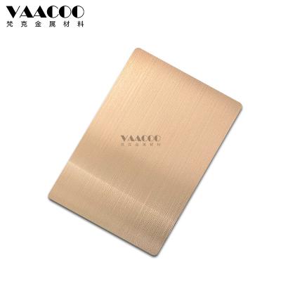 China Construction Foshan Factory 201 Stainless Steel 304 316 Hairline Brush Rose Gold Sheet for sale