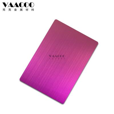 China Construction Foshan Factory 201 Stainless Steel 304 316 Purple Hairline Brush Sheet for sale