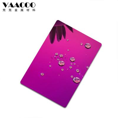 China Construction Foshan Factory 201 304 316 Stainless Steel Purple Mirror 8K Sheet for sale