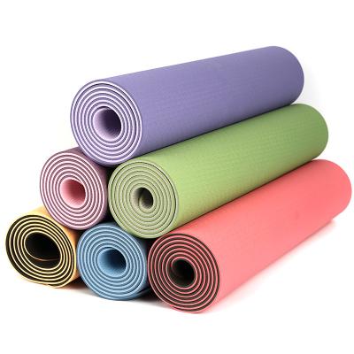 China Tape Home Exercise Gym Workout Sports Non Slip Custom Eco Friendly Yoga Mats Tape Fitness Yoga Matt for sale