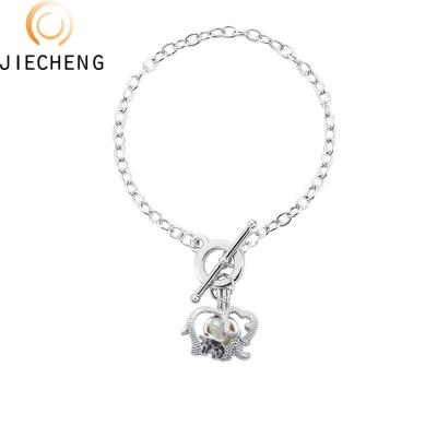 China 2018 Trendy Love Pearl Oysters Freshwater Cultured Pearl Charm Cage Silver Plated Wholesale Bracelet for sale