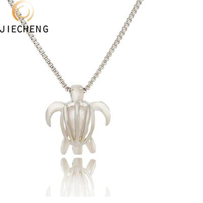 China CLASSIC Customized Turtle Saltwater Pearl Oyster Cage Pearl Pendants Silver Plated 925 Pearl Cages for sale