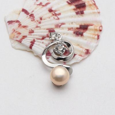 China Wholesale Simple Silver Plated Flat Pearl Pearl Pendant Necklace Women Freshwater Pearl Jewelry For Jewelry Pendant Making for sale