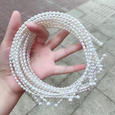 China Girl's classic hot fashion freshwater rice pearl headband designs headband women hair accessories for wedding jewelry for sale