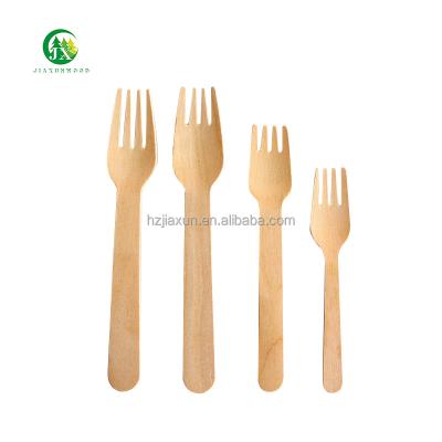 China Disposable Eco Friendly Stocked Biodegradable Environmentally degradable disposable wooden salad fork for sale