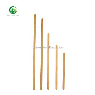 China Disposable Eco Friendly Stocked Biodegradable Wholesale environmental protection disposable birch wood quality coffee stirring stick for sale