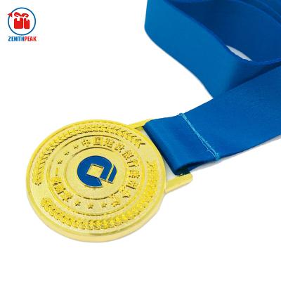 China USA High Quality Custom 24K Gold Plated Challenge Medal Champion Metal Embossed Commemorative Gold Medal for sale