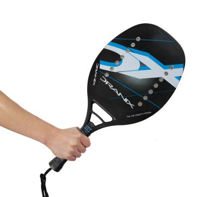 China Popular custom made 100%carbon glass carbon fiber paddle rennis racket 3k 12k 18k outdoor game beach tennis racket for sale