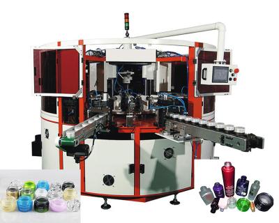 China Automatic plastic and glass bottle screen printing machine is suitable for bottles and cans with automatic flame treatment and UV curing system for sale