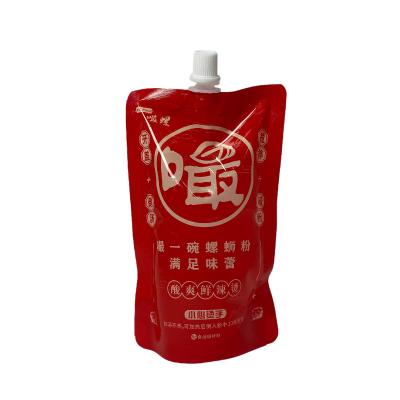 China Barrier Liquid Holder Up Pouch With Custom Printed Fruit Juice Spout Spout Soft Drink Pouches 250ml 350ml 500ml for sale