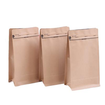 China High Quality Custom Barrier Foil Stand Up Eco Friendly Biodegradable Printed Backing Pouch Doypack Kraft Paper For Snack Coffee Tea for sale