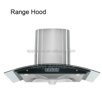 China 201 SS+tempered India Market Chimney Glass Hood for sale