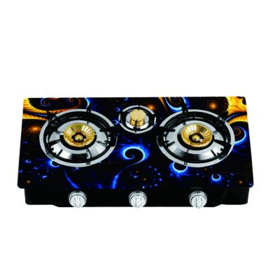 China High Quality Household 3 Burner Most Popular Kitchen Gas Stove Cooktop Tempered Glass Top for sale