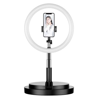 China Color tempurate TECHNOLOGY 10 inch Adjustable Ring Light Foldable with Stand + Phone Holder for Live Stream /YouTube/TikTok for sale