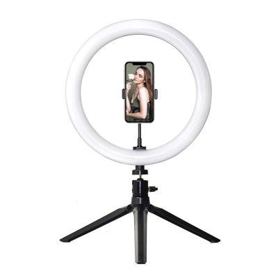 China Adjustable 10 Inch RGB LED Color Tempurate TECHNOLOGY For Mobile Selfie Ring Light, +360 Potabable Kit + USB Studio LED Ringling Charger for sale