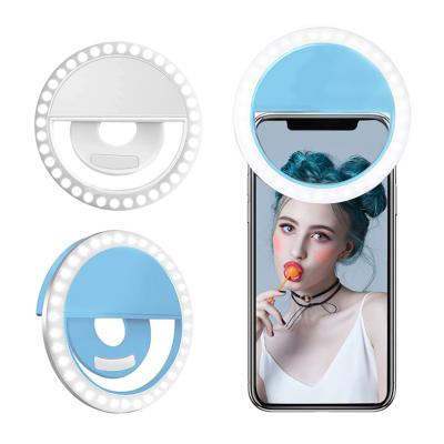 China Mini Mobile Phone Ring Light Live Fill Light For Clip TECHNOLOGY Mini Selfie Ring Light Led Flash Lamp for sale