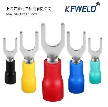 China SV Fork Type Insulated Ferrule Terminal, Wire Crimp Tube Sleeve SV Fork Type  Insulated Cord End Terminals for sale