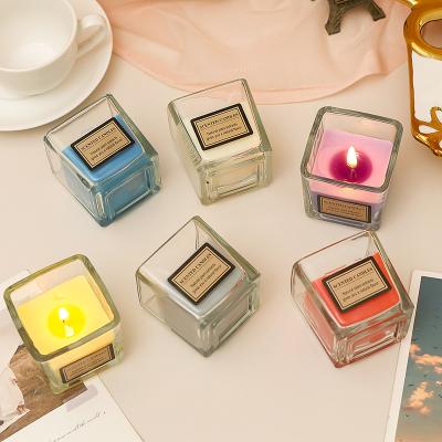 China Creative Romantic Handmade Wax DIY Gift Box Candle Perfume Essential Oil Glass Scented Candle Eco-friendly Factory Wholesale for sale