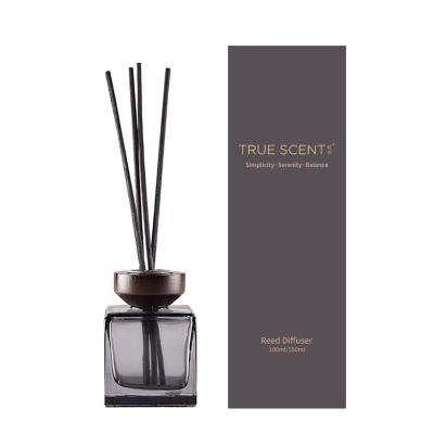 China Sustainable Wholesale 100ml Square Bottle Home Room Fragrance Aroma Home Fragrance Reed Diffuser for sale