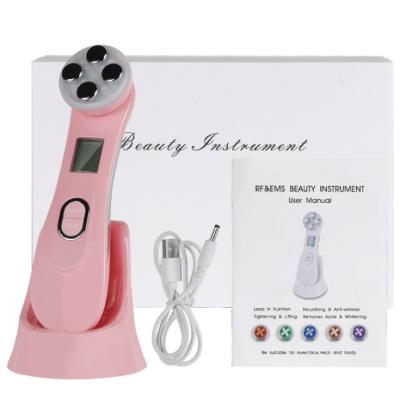 China Blood Vessels New Portable RF Removal Skin Tightening Ultrasonic Electric EMS Beauty Device Body Skin Tightening Device Facial Beauty for sale