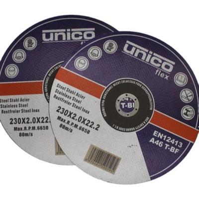 China 230x2.0 Aluminum Oxide Abrasive Disc For Metal Cutting Wheel Supplier Angle Grinder Cutting Disc for sale