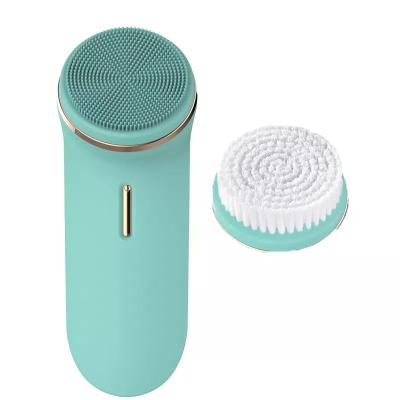 China 2022 Amazon Hot Sale IPX7 Acne Treatment Face Wash Brush Waterproof Electric Silicone Face Cleaning Brush for sale