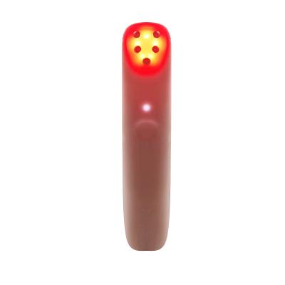 China Ultrasonic Electric Wrinkle Remover Beauty Device EMS Face Tools 650nm Led Red Light Face Therapy RF Eye Massager Wand for sale