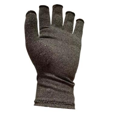 China Swelling Relief Amazon Hand Cotton Arthritis Fingerless Gray Compression Gloves for sale