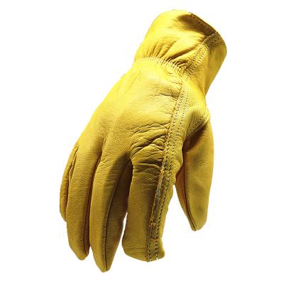 China Anti Impact Split Cow Work Mechanic Leather Gloves For Hand Protection for sale