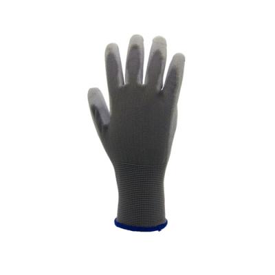 China High Quality Oilfield Polyester 13G Black Nylon PU Coated Glove for sale