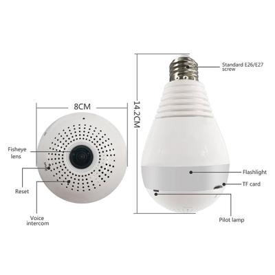 Κίνα Full HD E27 WiFi Built-in Lamp Because-4 Siren 1080P CCTV Wireless WIFI Bulb Camera For Home Security προς πώληση