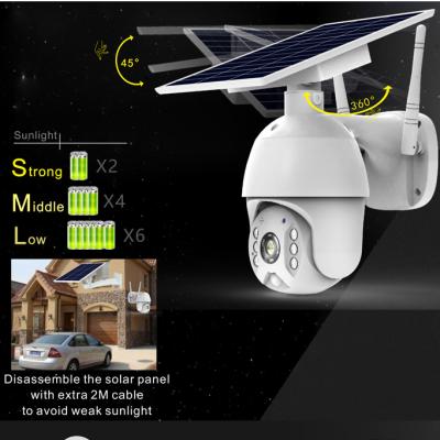 China Waterproof / Waterproof 1080P Full HD Solar Panel Powered Wifi Recess Vision CCTV Security Camera for sale