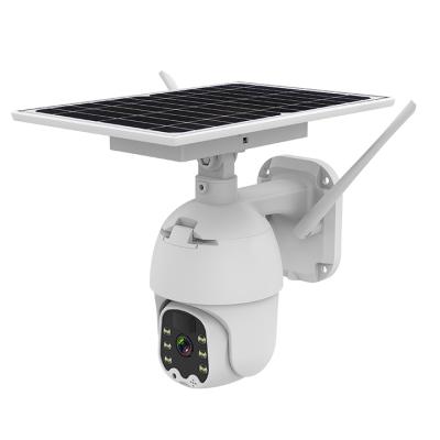 China Hd 1080P Smart Wireless Solar Night Version Solar IP NIGHT VISION Full Housing Yard Shape 4G GM/M Ptz Camera Te koop