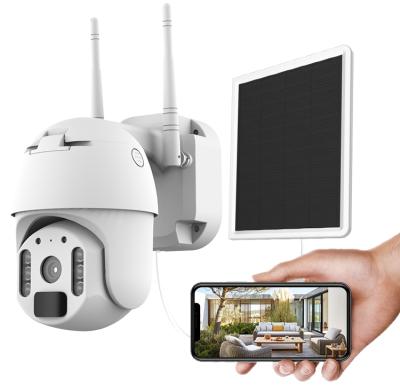 China 2021 Solar IP Camera Seed PTZ Dome CCTV Camera Wifi Siren HD 1080P PIR Battery Built-in Security Outdoor Waterproof Radio à venda