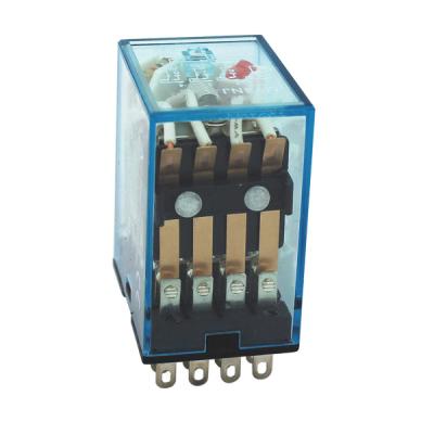 China Epoxy blue color shell MY4 relay 12V 24V 5A 14PIN HH54P plastic relay for sale