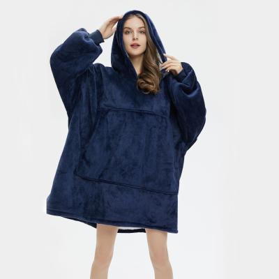 China PASSIONATE Oversized Sweatshirt H2058 Sherpa Hoodie Blanket Cozy Hoodie Blanket for sale