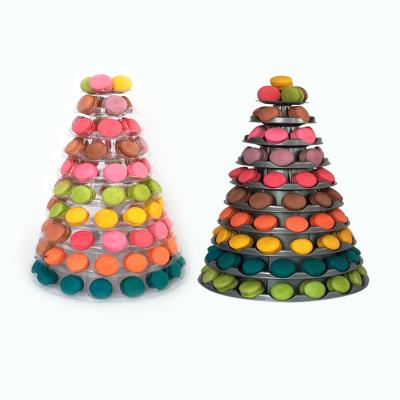 China New decoration retail style 10 tier macaron display tower stand with base for best party decoration for sale