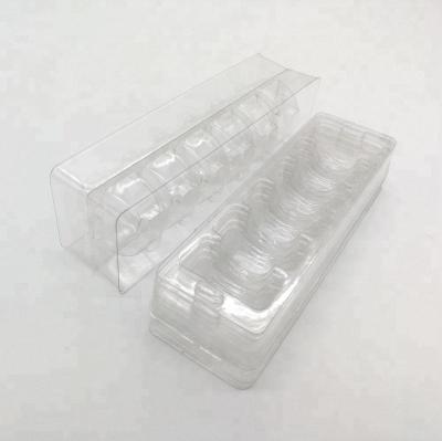 China 6 Food Blister Tray Macaron Clear Plastic Packaging Container Boxes And Reusable Macaron Trays With 0.55 Mm Clear Food Grade PET for sale