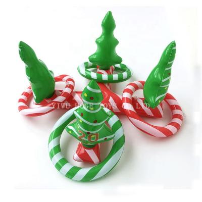 China For fun & festival party & promotional& Advertising Custom Inflatable Olive Toss PVC Christmas Trees Ring Throwing Inflatable Thrower For Festival Party Toys for sale