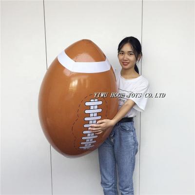 China Giant Inflatable Sports Ball Toy 36inch PVC Inflatable Rugby Beach Ball For Wholesale for sale