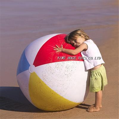 China Smooth Plastic Inflatable Ball 36Inch Large Inflatable Promotional Toy Beach For Kids for sale