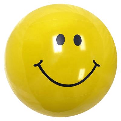 China 48 Inch Toys Inflatable Smiley Face Beach Balls PVC Inflatable Toy for sale