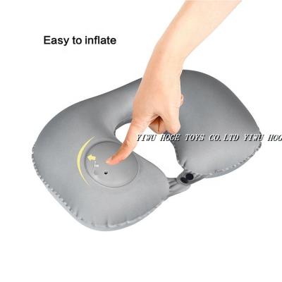 China Hot Selling Self Inflating Pillow Portable Self Inflating Pillow Custom Inflatable Camping Pillow with Eye Mask and Earplugs for sale