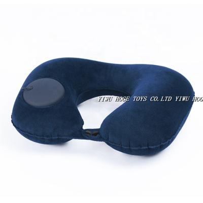 China Custom Personalized Travel Pillow Automatic Inflatable Neck Pillow Self Inflating Self Inflating PVC Pillow For Airplane for sale