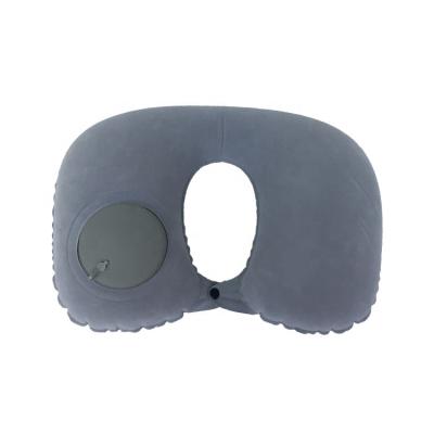 China Self-Inflating Recline 2019 New Custom Ultralight Comfort Self Inflatable Neck Pillow U Shape PVC Inflated PVC Travel Pillow Custom Made For Sale for sale