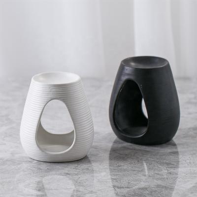 China Wholesale Nordic Chinese Incense Oval Design Ceramic Oil Burner Used with Essential Oil, Candle and Wax Melts for sale