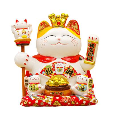 China China Large Electric Automatic Shaking Hand Shaking Hand Huge Waving China Lucky Cat Maneki Neko 9 Inch Waist for sale